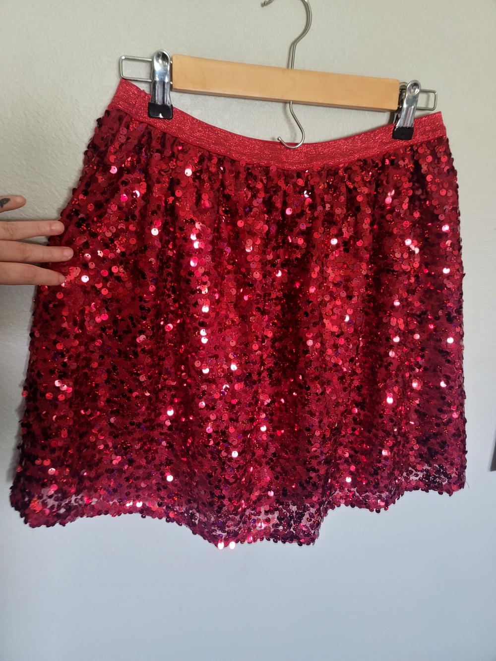 Cat & Jack Red Sequin Mini Skirt